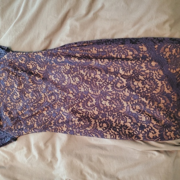 Navy Lace Dress - Picture 3 of 4